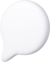 3d Blank speech bubble pin png