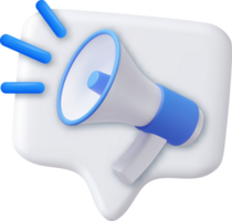 3d megaphone speaker png