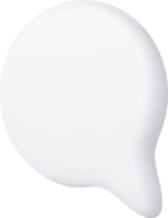 3d blanco habla burbuja alfiler png