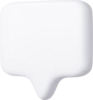 3d Blank speech bubble pin png