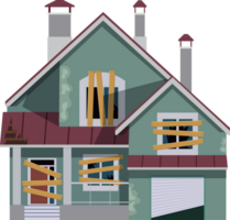 Old abandoned house cartoon png