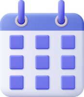 3d Calendar assignment icon png