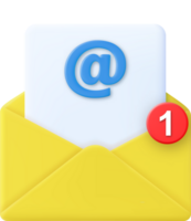 enveloppe courrier icône avec lettre. png