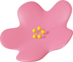 3D pink flowers with pink petals png