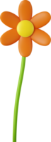 3d bunt Gänseblümchen Blume png