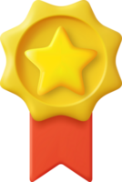 3d Winner medal with ribbon. png