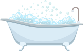 Modern bath isolated on background. png