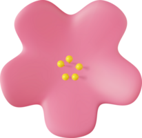 3D pink flowers with pink petals png