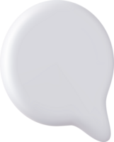 3d em branco discurso bolha PIN png