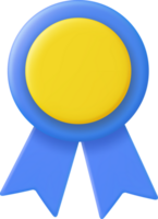 3d Winner medal with ribbon. png