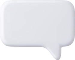 3d Blank speech bubble pin png