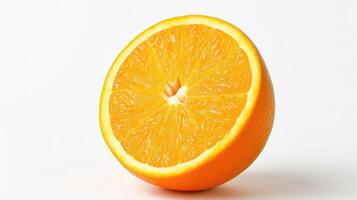 AI generated orange on isolated white background photo