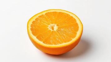 AI generated orange on isolated white background photo