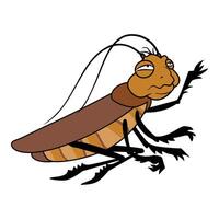 Vermin cockroach icon cartoon vector. Brown pest vector