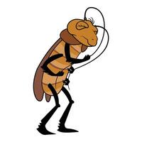 malo sensación cucaracha icono dibujos animados vector. insecto error vector