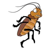 bolso peludo cucaracha icono dibujos animados vector. cabeza asustado insecto vector