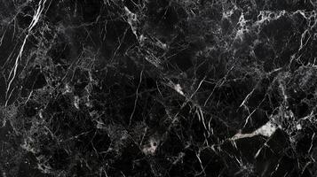 AI generated black marble background. black Portoro marbl wallpaper and counter tops. black marble floor and wall tile. black travertino marble texture. natural granite stone. photo