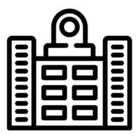 Culture center building icon outline vector. Surfboard design vector