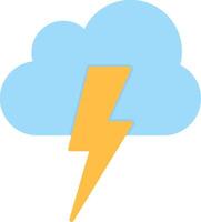 Lightning Flat Light Icon vector