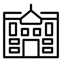 Corporate building icon outline vector. Choice code trust vector