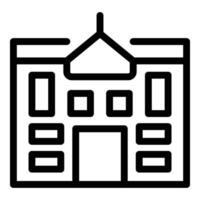 Corporate building icon outline vector. Choice code trust vector