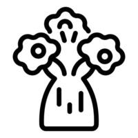 Baobab tree icon outline vector. Australian landmark vector