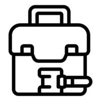 Bag corporate icon outline vector. Law social mission vector