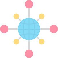 Networking Flat Light Icon vector