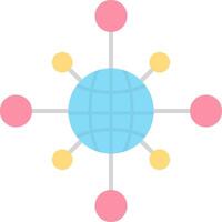 Networking Flat Light Icon vector