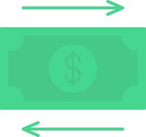 Cash Flow Flat Light Icon vector