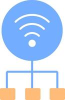 Network Flat Light Icon vector