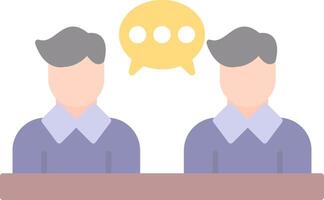 Business Meeting Flat Light Icon vector