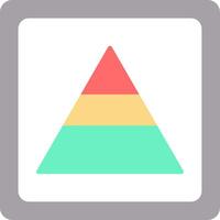 Pyramid Flat Light Icon vector