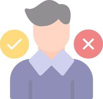 Decision Making Flat Light Icon vector