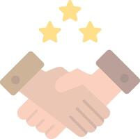 Partnership Handshake Flat Light Icon vector