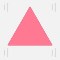Triangle Flat Light Icon vector