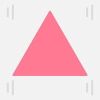 Triangle Flat Light Icon vector