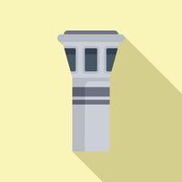 Airport tower icon flat vector. Inside aero relax vector