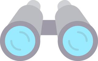 Binoculars Flat Light Icon vector