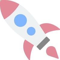 Rocket Flat Light Icon vector