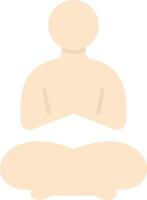 yoga plano ligero icono vector