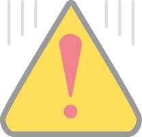 Warning Flat Light Icon vector