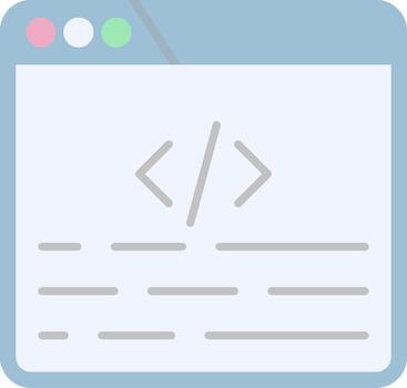 codificación plano ligero icono vector