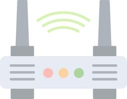 Wifi Router Flat Light Icon vector