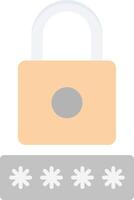 Security Pin Flat Light Icon vector