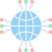Network Flat Light Icon vector