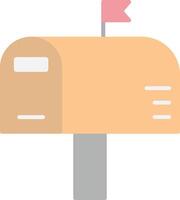 Mailbox Flat Light Icon vector