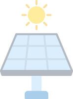 solar panel plano ligero icono vector