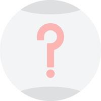 Question Flat Light Icon vector