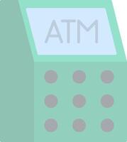 Atm Machine Flat Light Icon vector